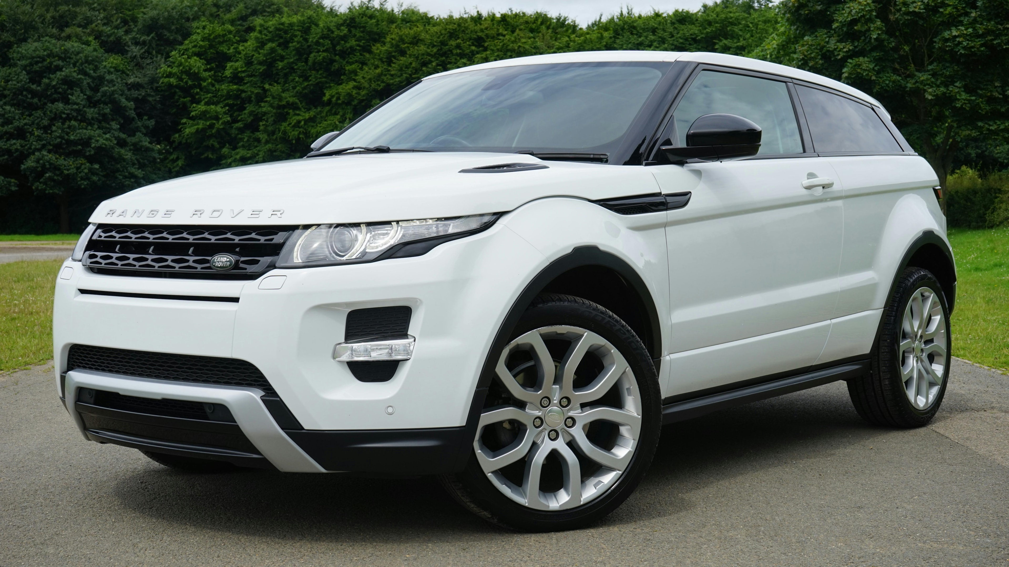 Car with polished wheels