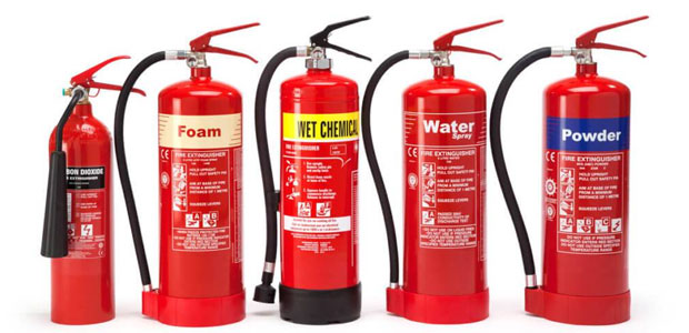 Different types of fire extinguishers for emergency response