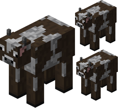 cows in Minecraft