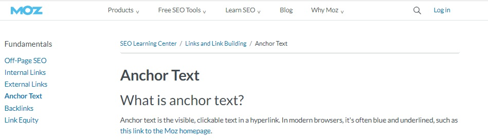 Anchor text is the (often Blue colored) visible, clickable text in a hyperlink | TheBloggingBox.com