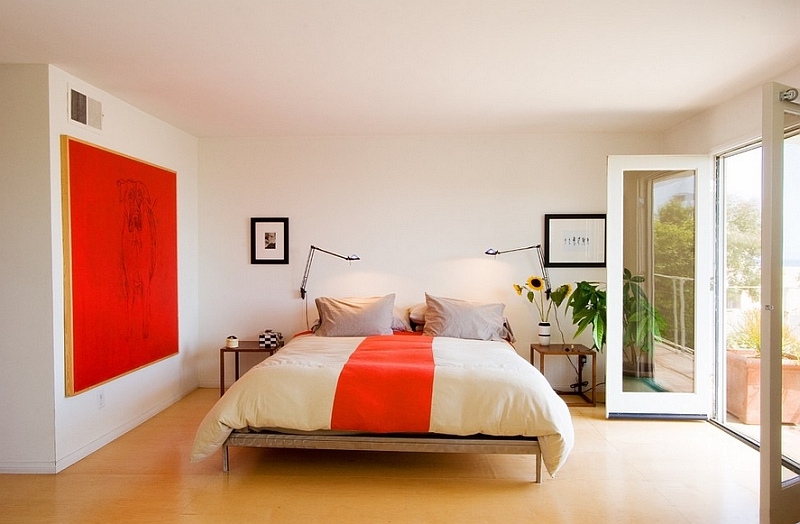 Colorful minimalist bedroom design