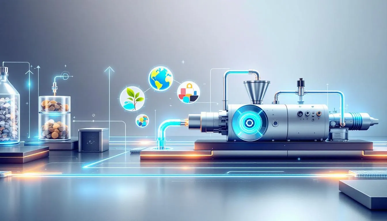 Illustration of how recycling extruders work.