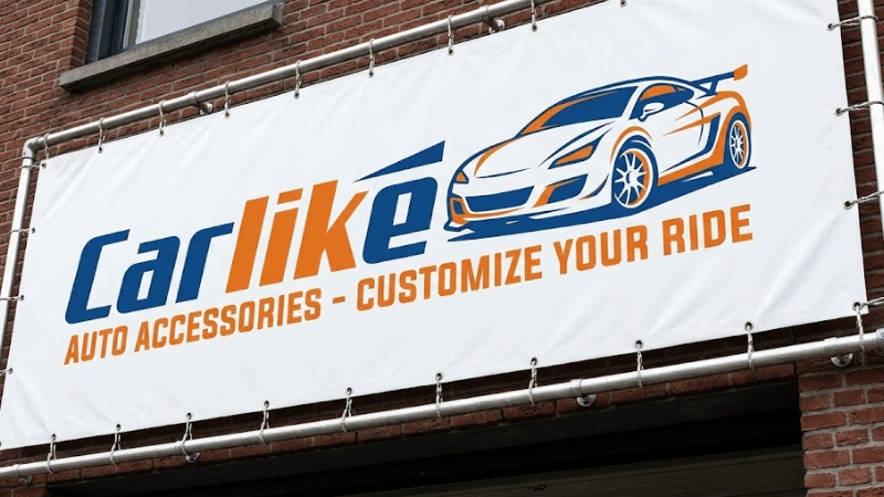 Customized vinyl banner of Carlike