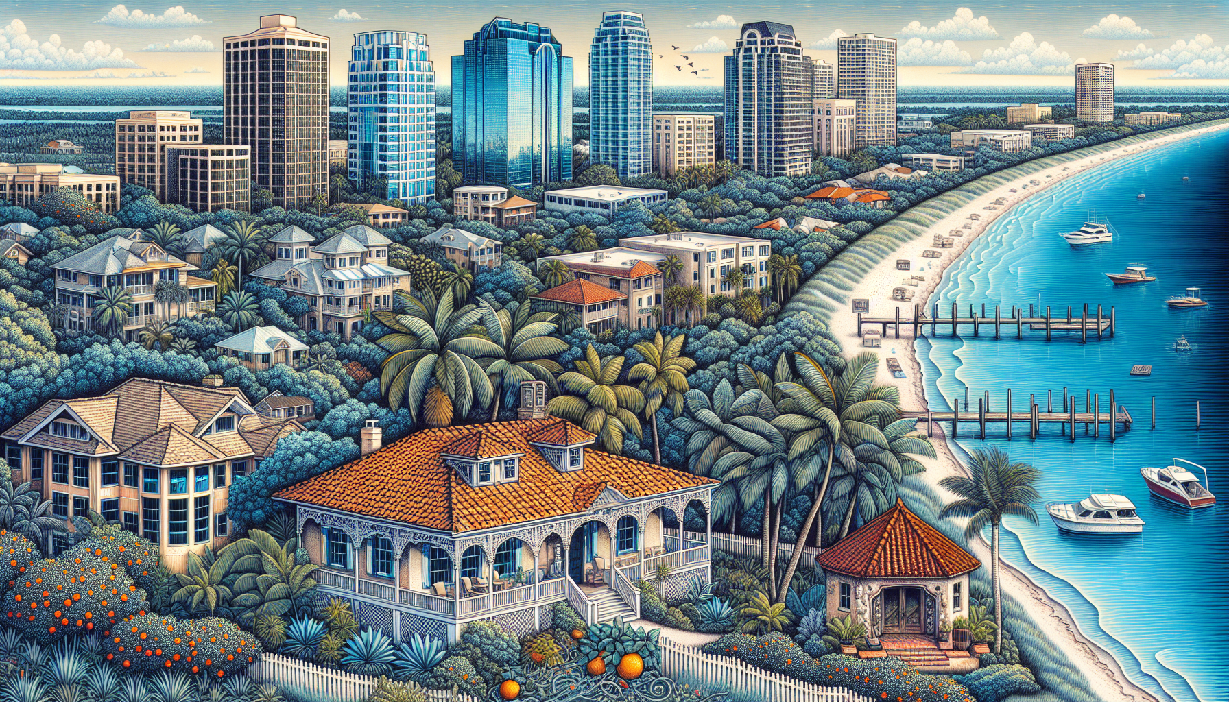 Illustration of Florida real estate landscape