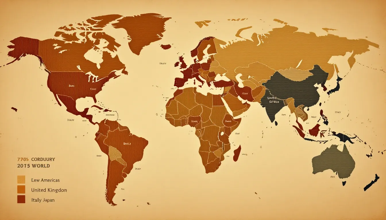 Map showing major producers of corduroy fabric worldwide.