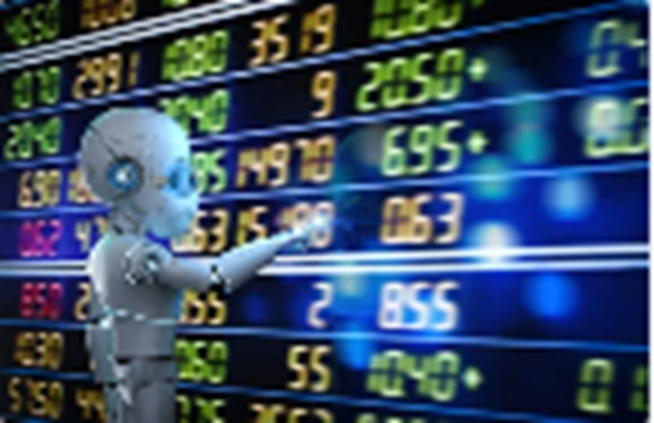 Forex Robot looking at numbers