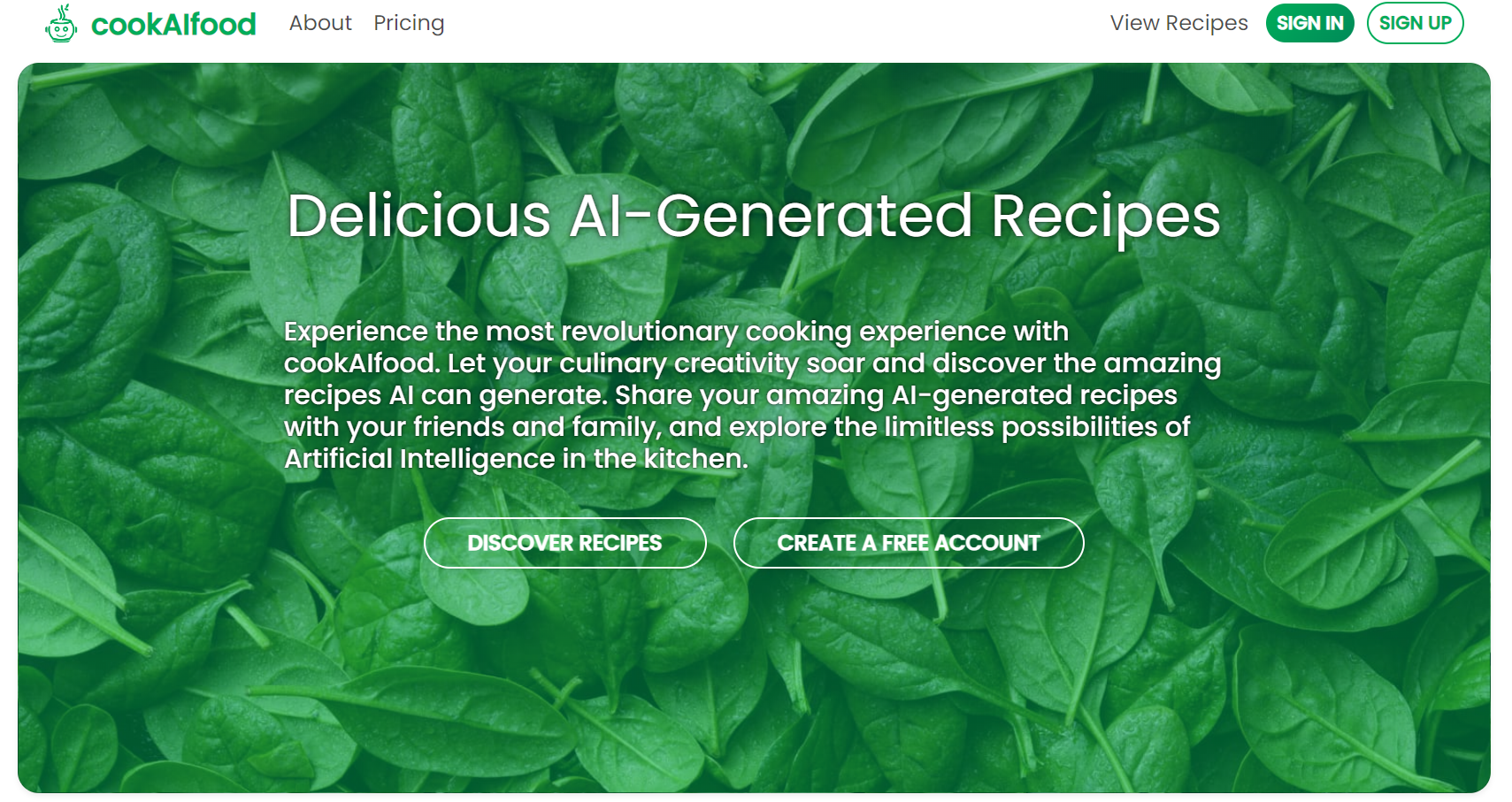 cookAIfood ai recipe generator