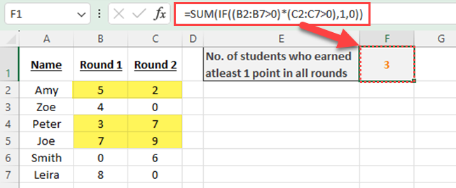 COUNT Function - two or more criteria