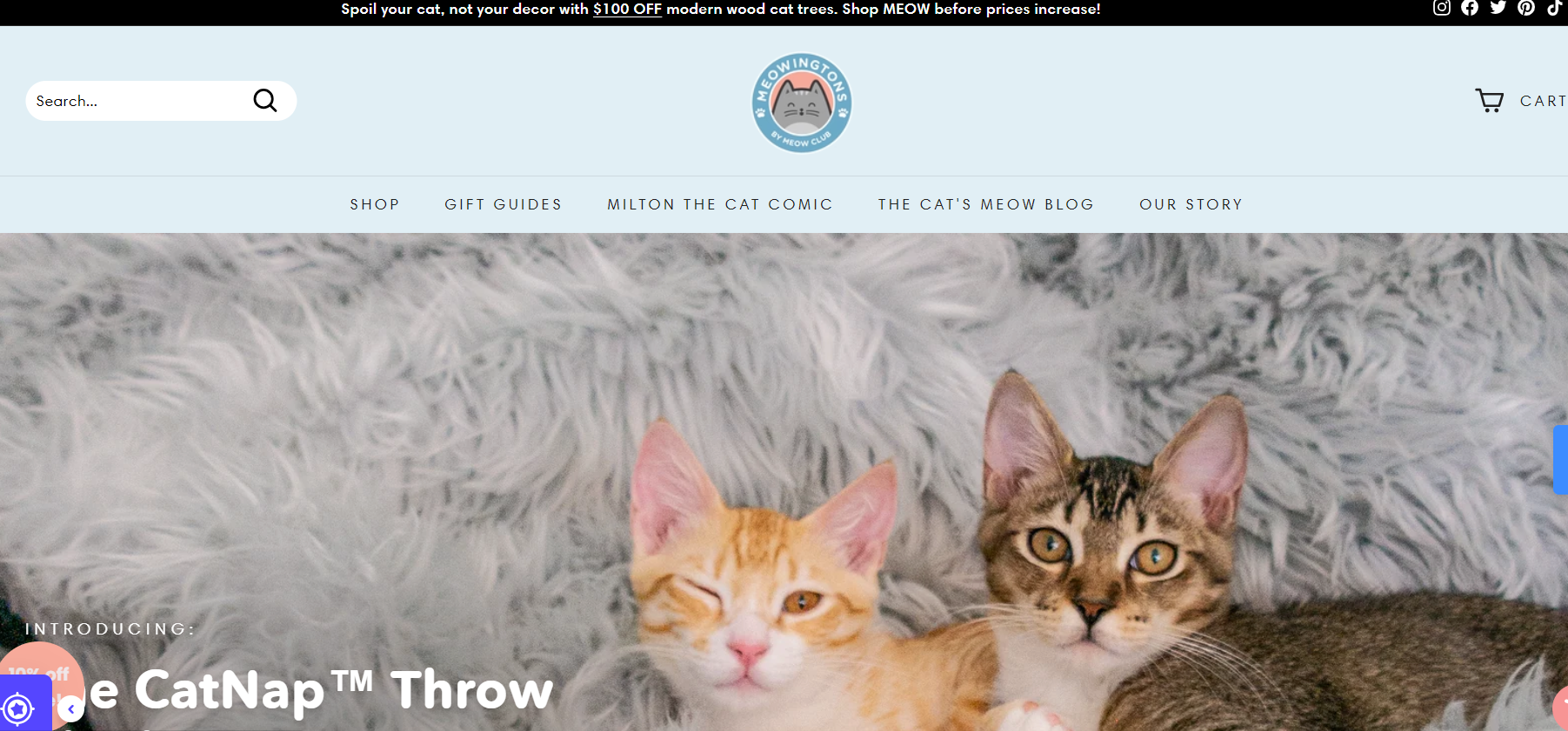 GREAT SHOPIFY store meowingtons