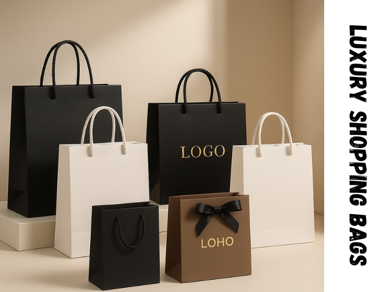 an illustration of a luxury shopping bags 