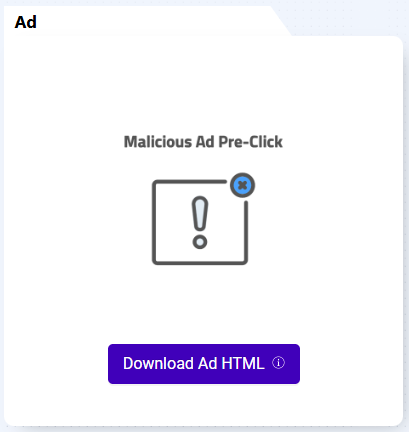 Figure 2: Creative blocked by AppHarbr due to click fraud