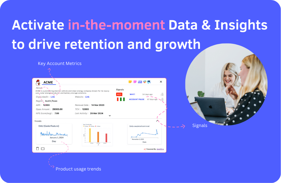 Crisp Account Summary in the Flow of Work ( e.g - Checking Customer Emails on Inbox)