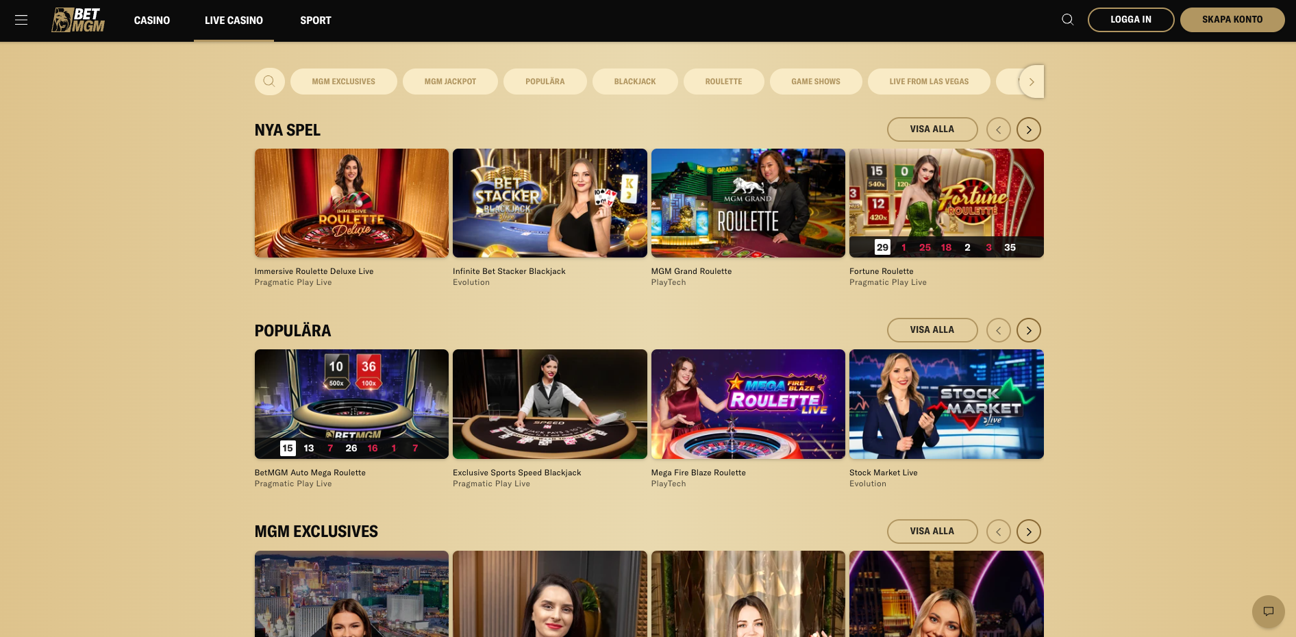 bet mgm live casino