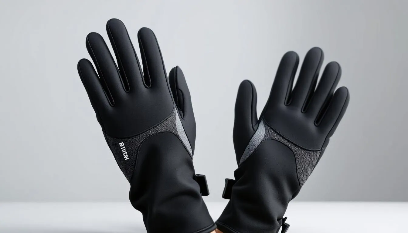 Insulated neoprene gloves designed for cold plunge activities.