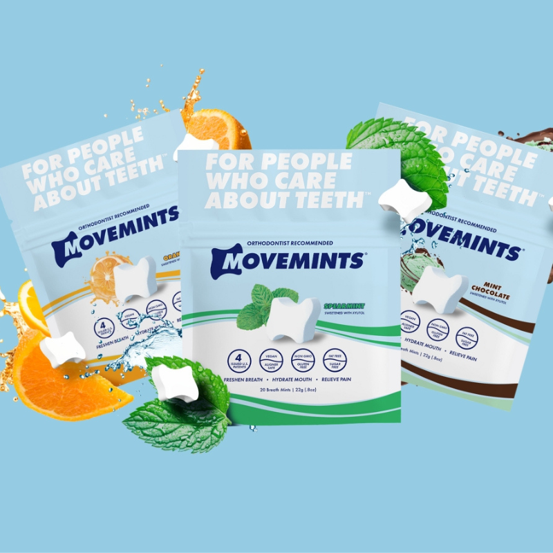 Image showcasing Movemints for clear aligners.