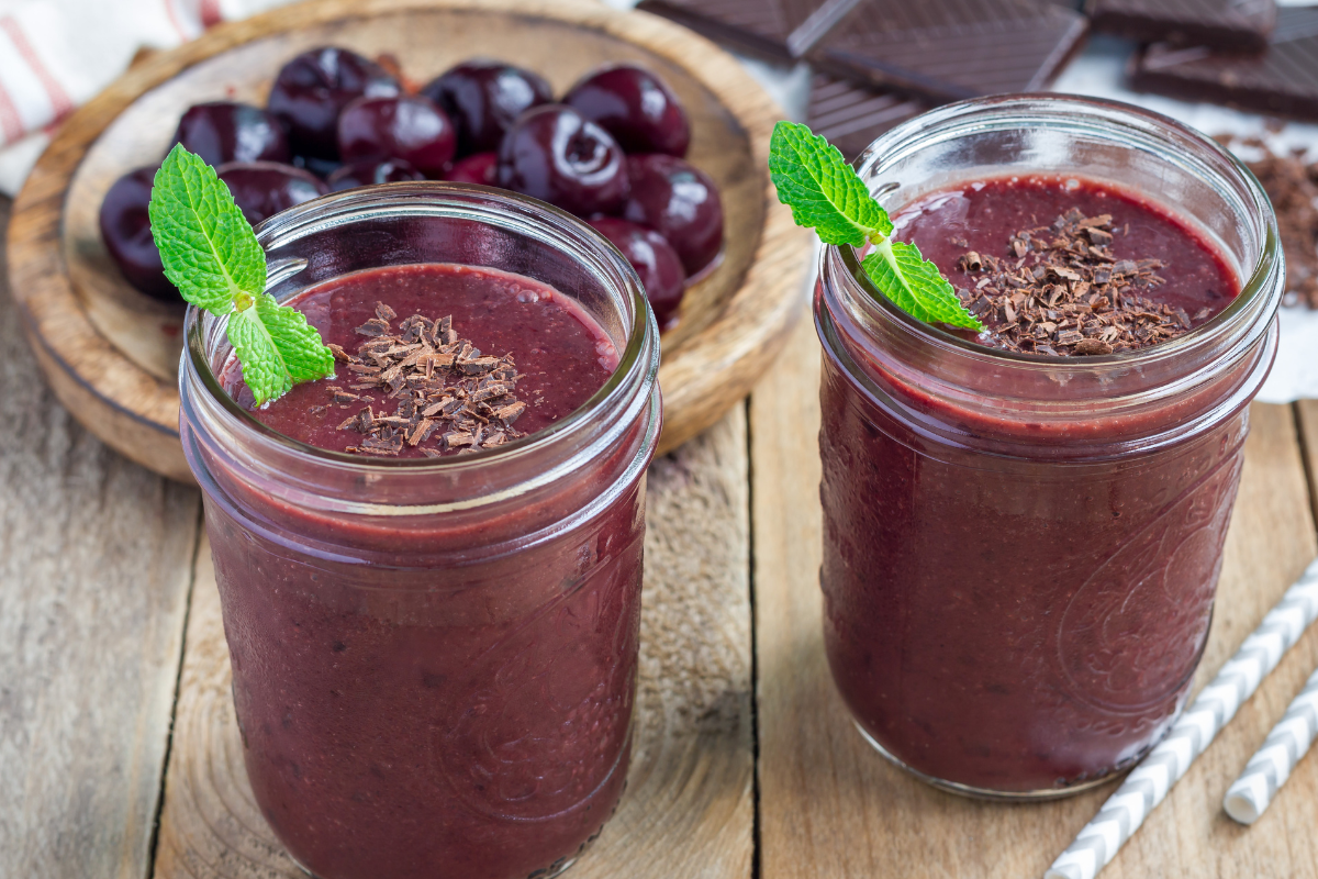 Chocolate cherry protein smoothie