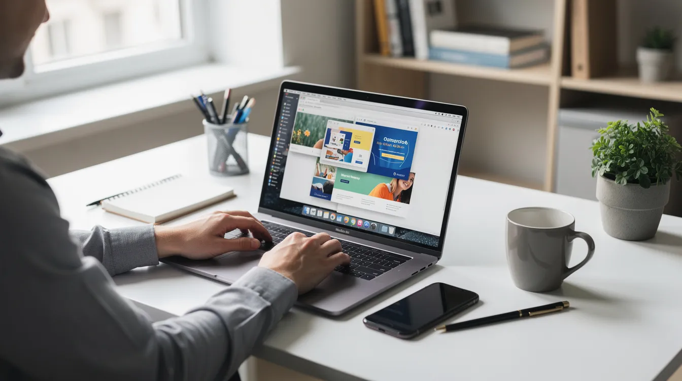 Illustration of browser-based work