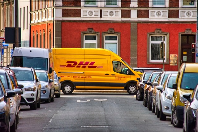 dhl, delivery, cars, street, parked cars, package delivery, parcel service, parcel delivery, van, delivery van, vehicles, transportation, courier, courier service, courier delivery, dhl, dhl, dhl, dhl, dhl, delivery, delivery van, courier, courier