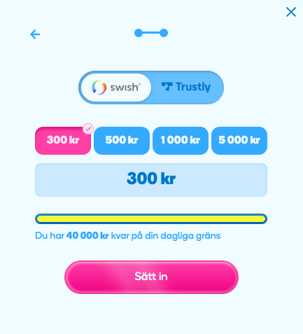 vera och john insättning med swish