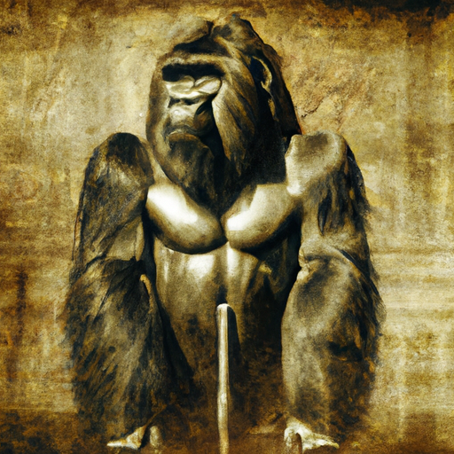 Ancient Egypt style gorilla spirit animal