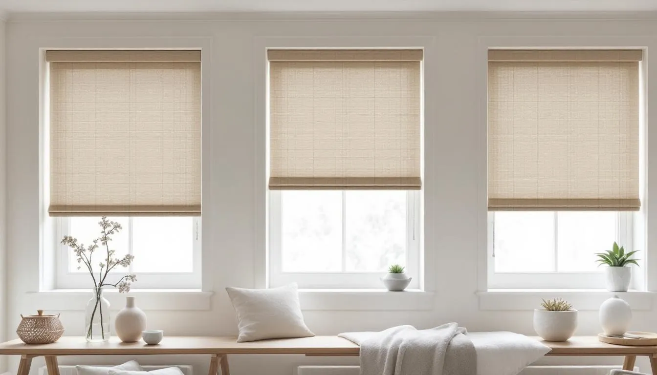 A selection of light filtering shades available for purchase.