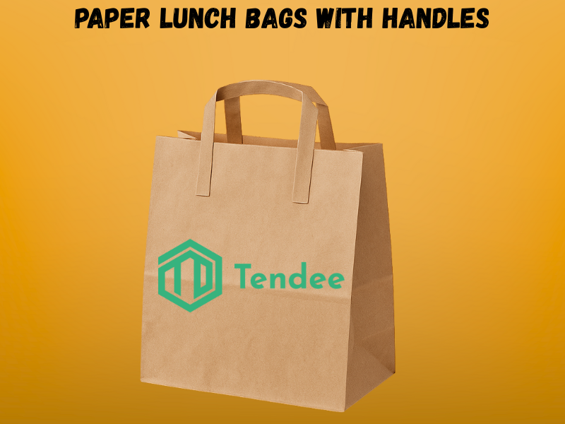 An illustration of a paper lunch bags with handles 
