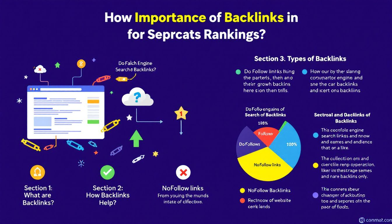 An infographic showing the importance of backlinks in search engine rankings.