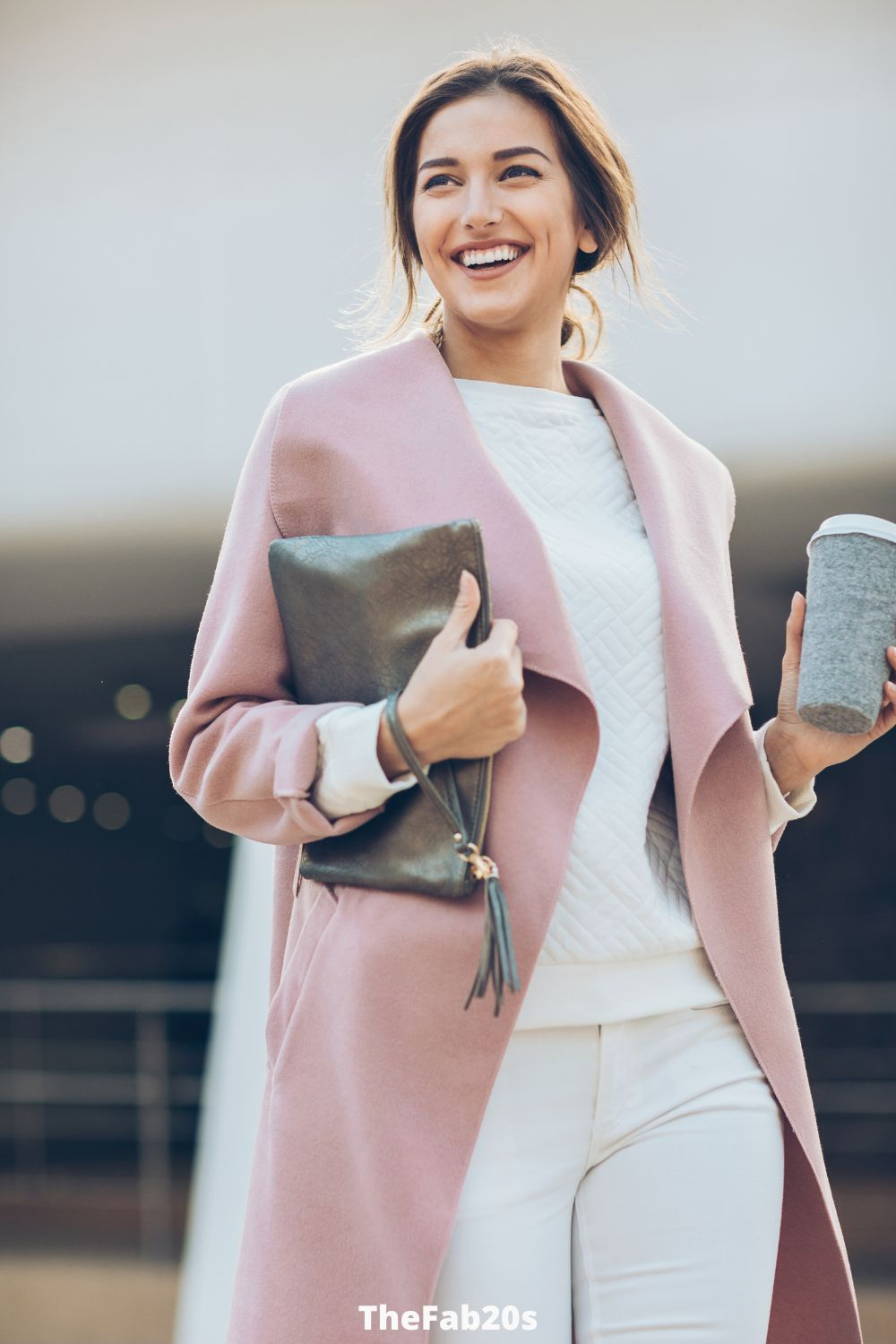 Scorpio woman walking with confidence with coffee in hand - Featured in Why Are Geminis Attracted To Scorpio