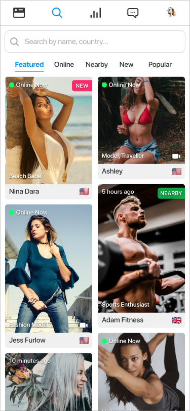 Alua Discover Screen