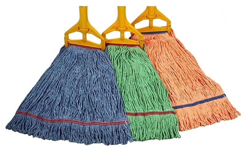 Blended fiber mop heads