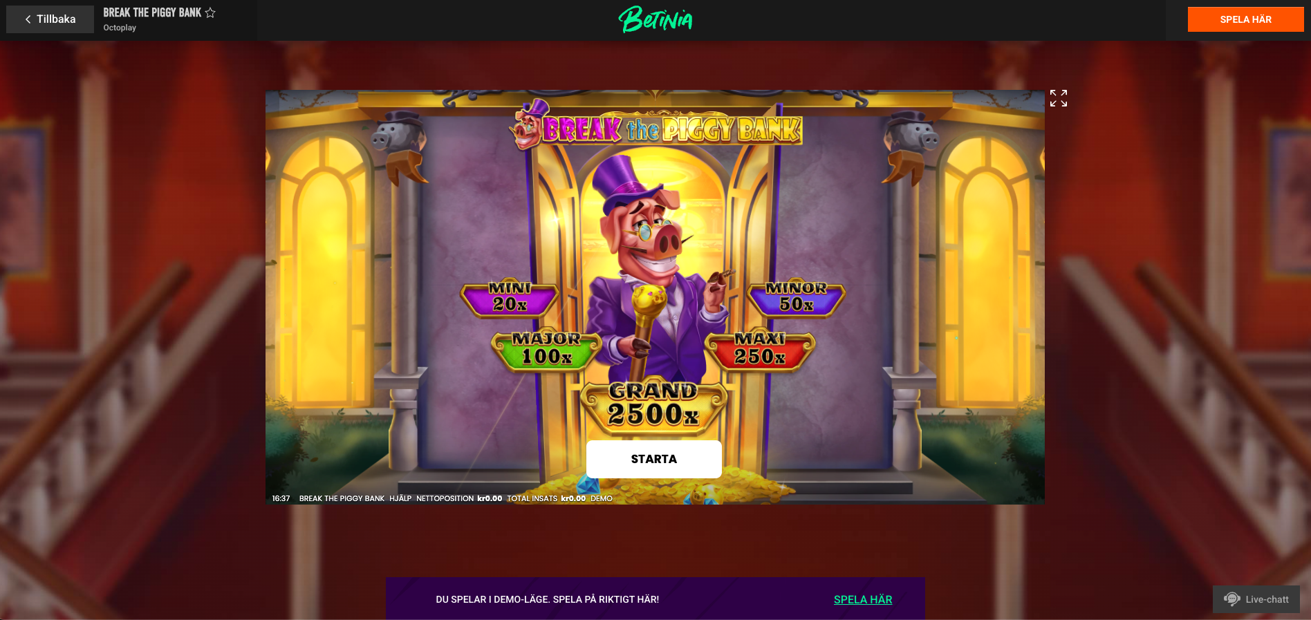 Demoläge på betinia