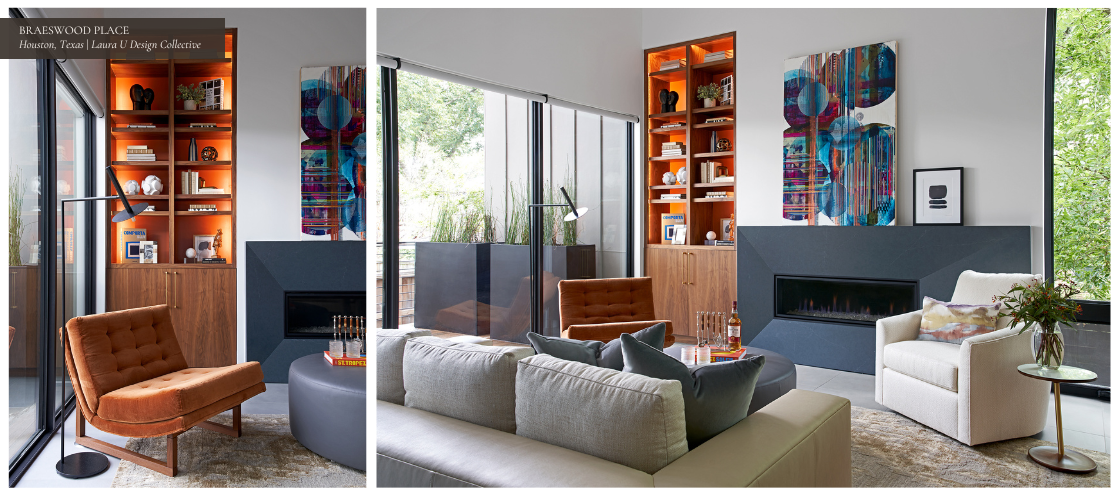 Tones of a Southwestern Sunset Create a Serene Living Room —or chaises, loveseats, roundalette, and banquettes—