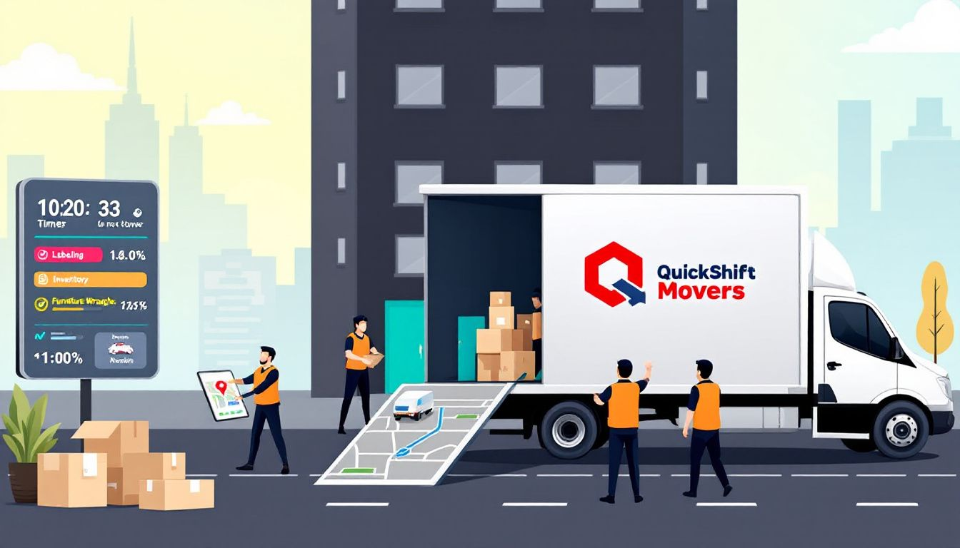 Local and long distance moving services in action.