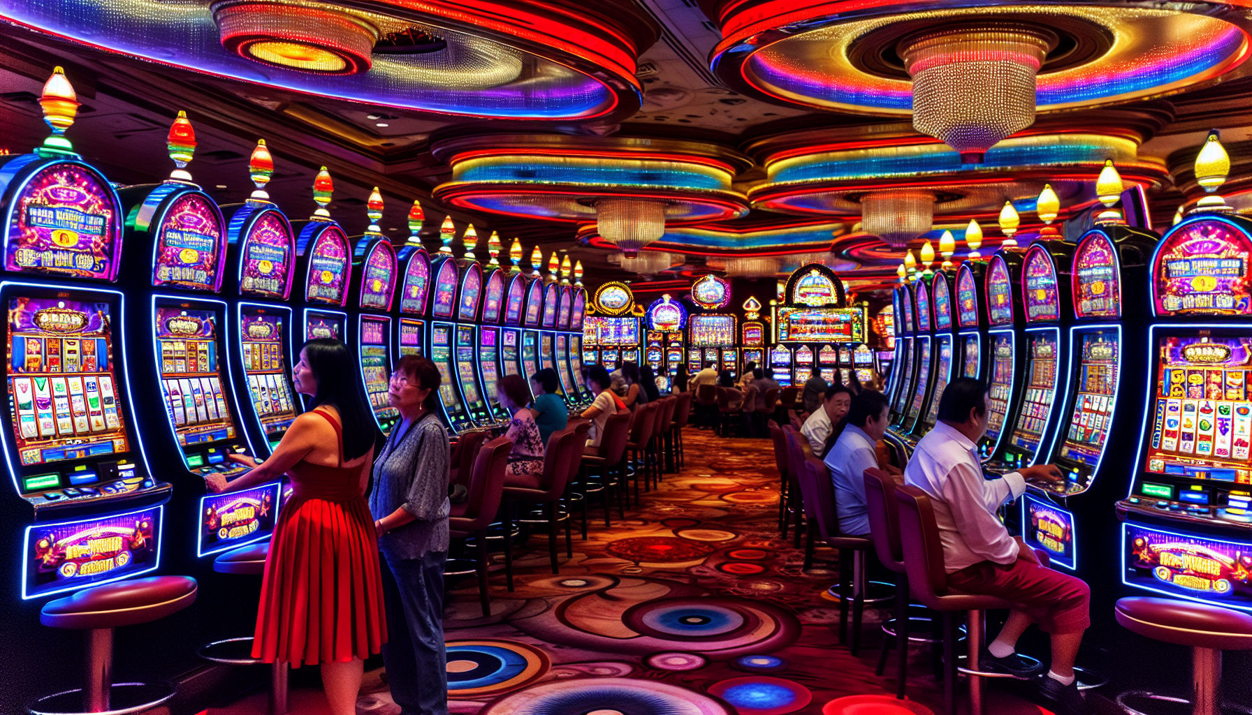 Top Casino for Slots - Image of colorful slot machines