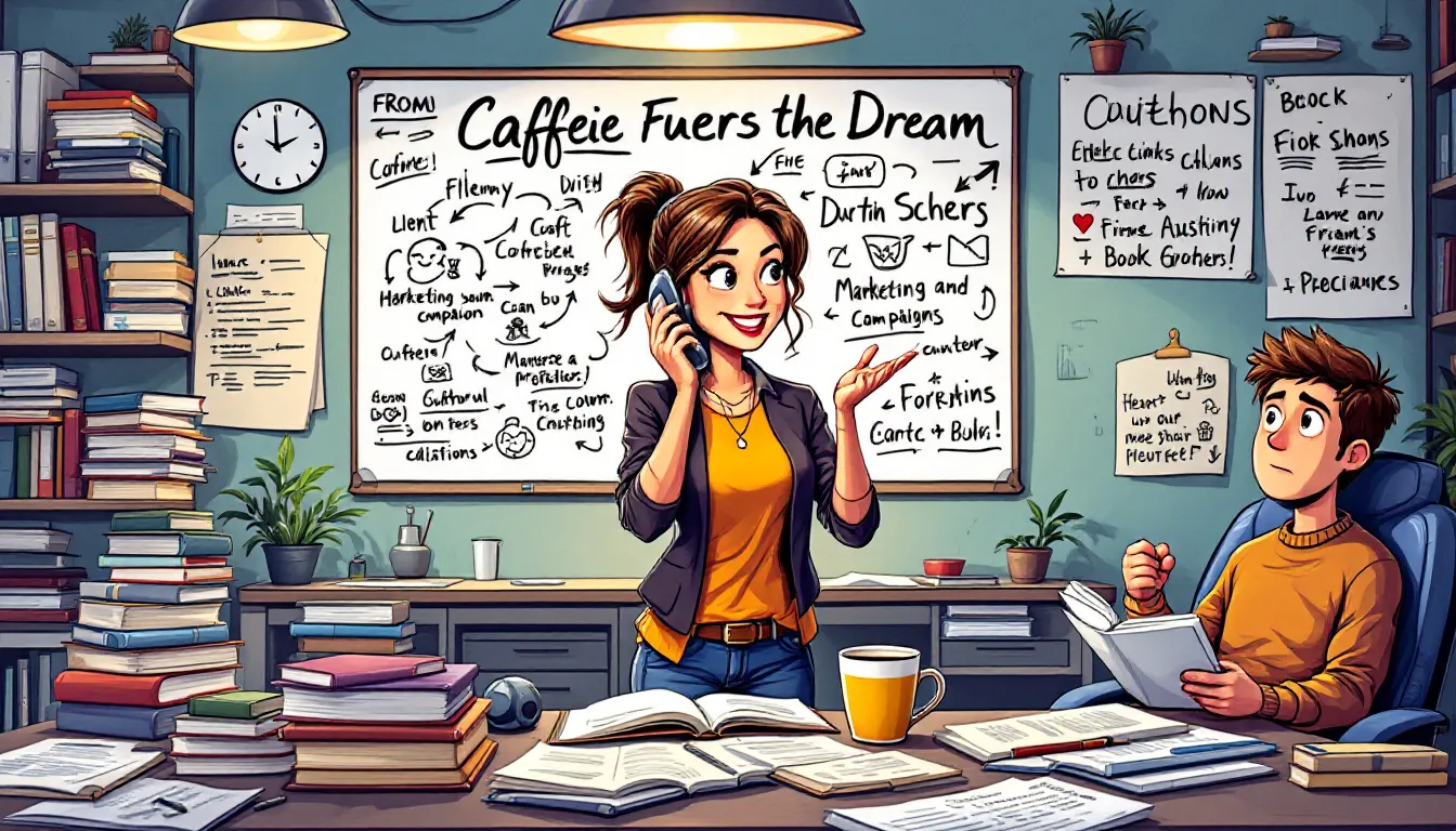An illustration representing the role of a writing agent in the publishing process.