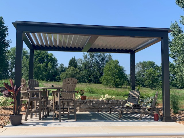 Bronze Pergola Seating Area