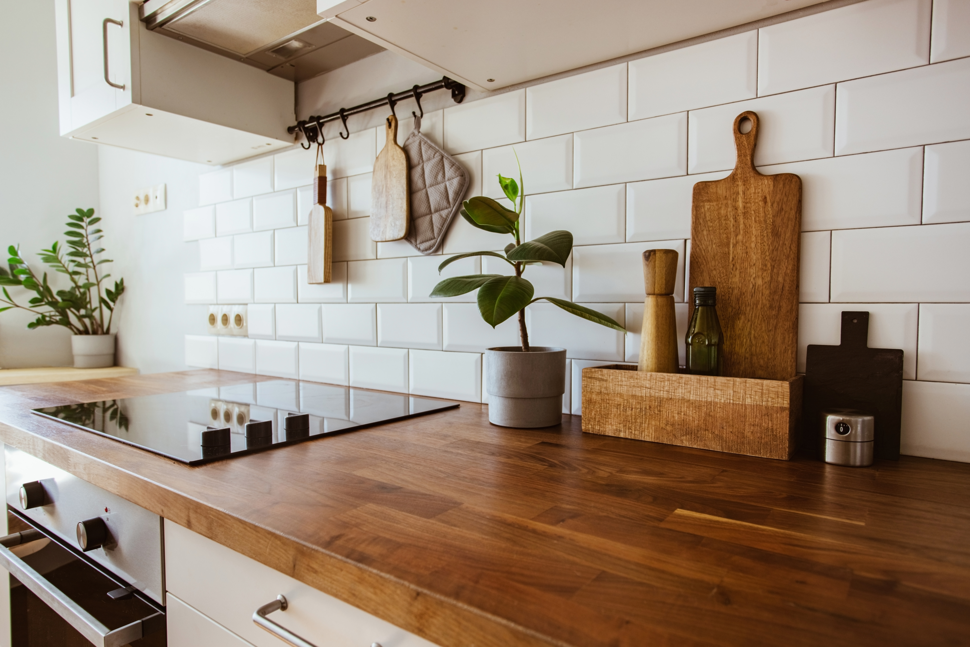 brick effect splash back