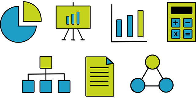 finance, calculator, processes icons