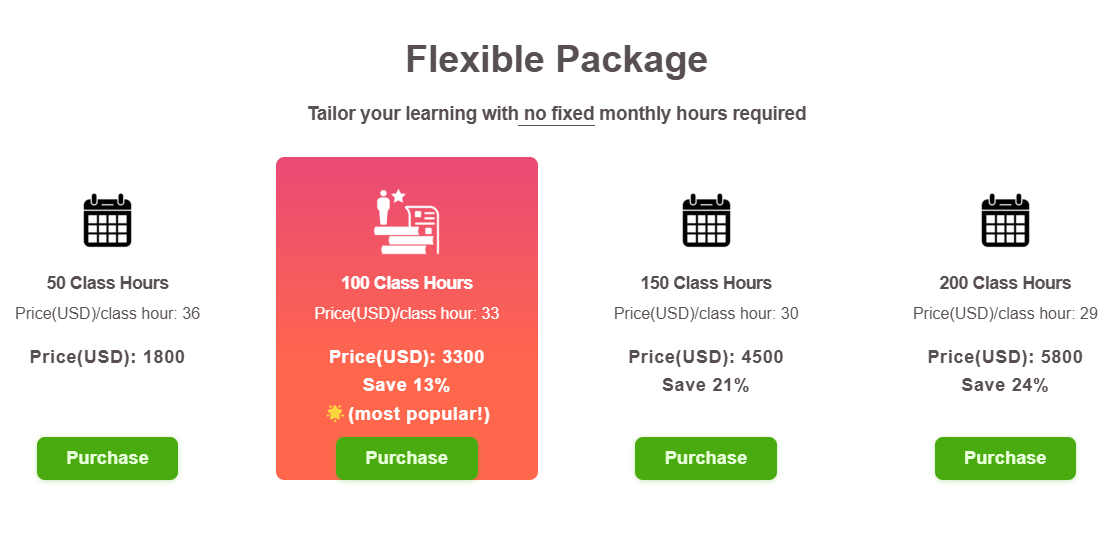 Flexible Package price