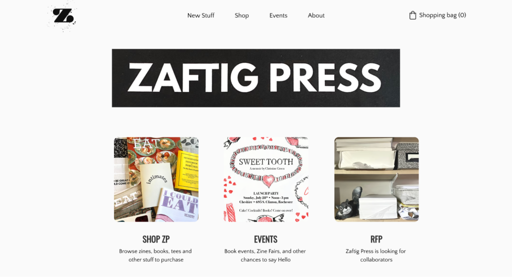 Página de Zaftig Press