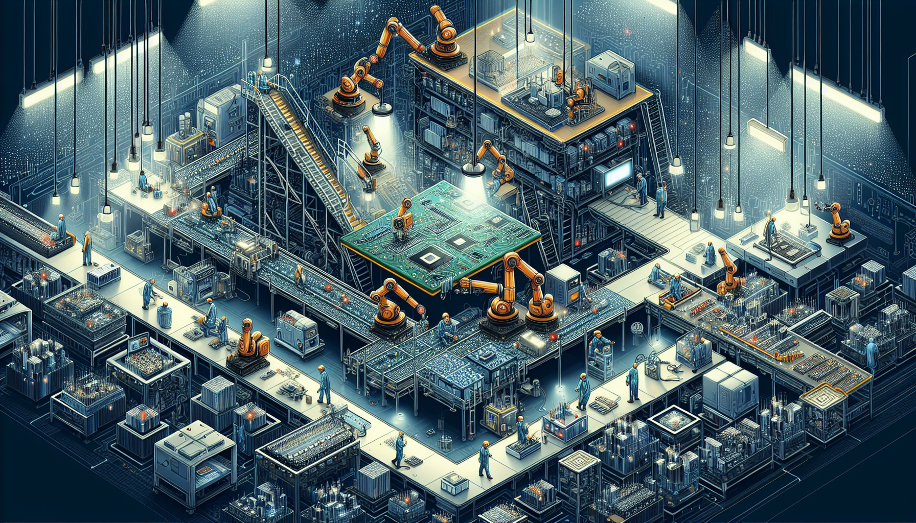 Illustration of electronic manufacturing services