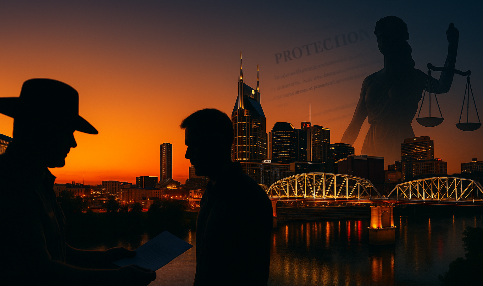 Image of attorney Ryan Terrell defending a Nashville, Tennessee resident's rights after they received a restraining order.