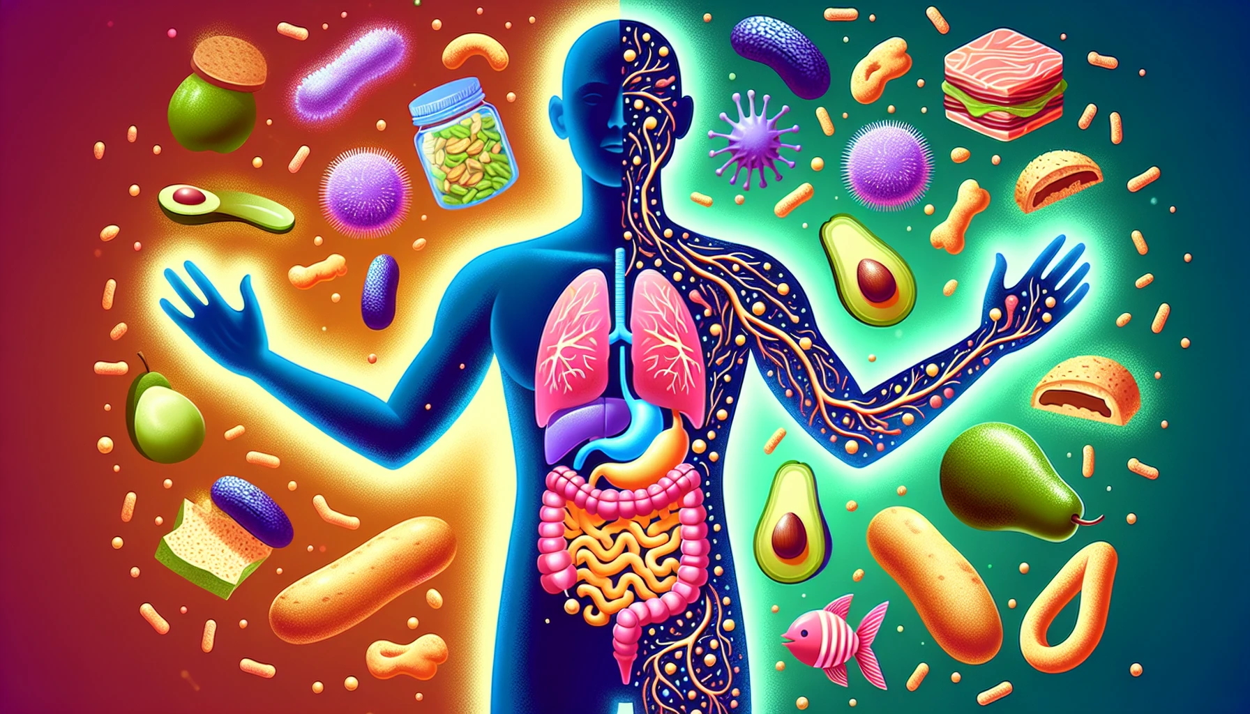 An illustration depicting the impact of a ketogenic diet on the microbiome