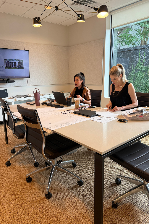 interior designers meet across the country in a studio they rent