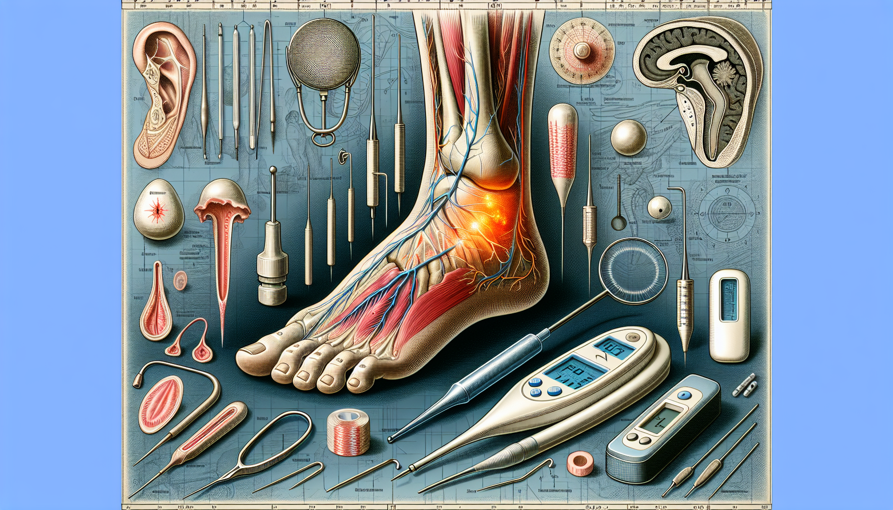 Illustration of diagnostic approaches for neuropathic wounds.