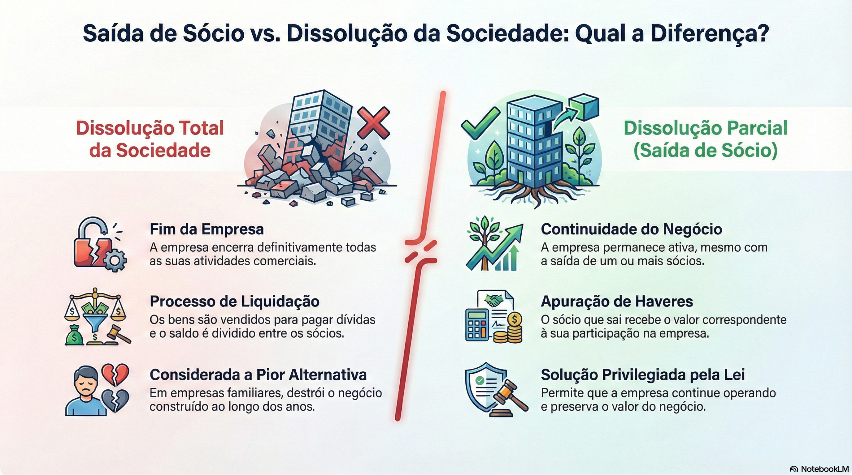 Dissolução total ou parcial da empresa