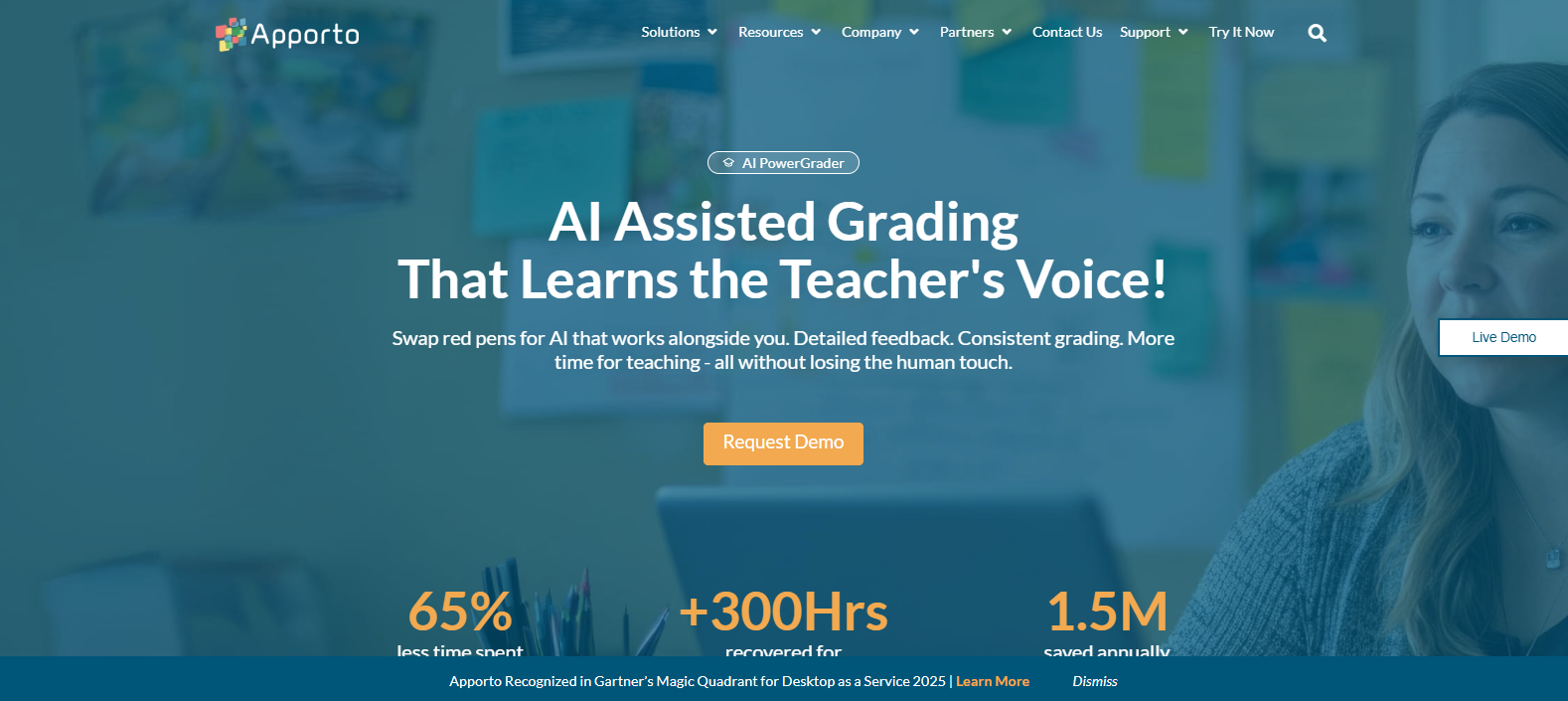 Apporto PowerGrader AI-assisted grading platform helping educators deliver consistent rubric-based grading, personalized feedback, and faster assessment workflows.