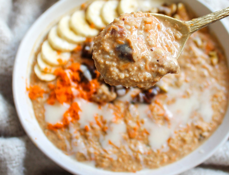 poached egg, coconut flakes, healthy porridge toppings