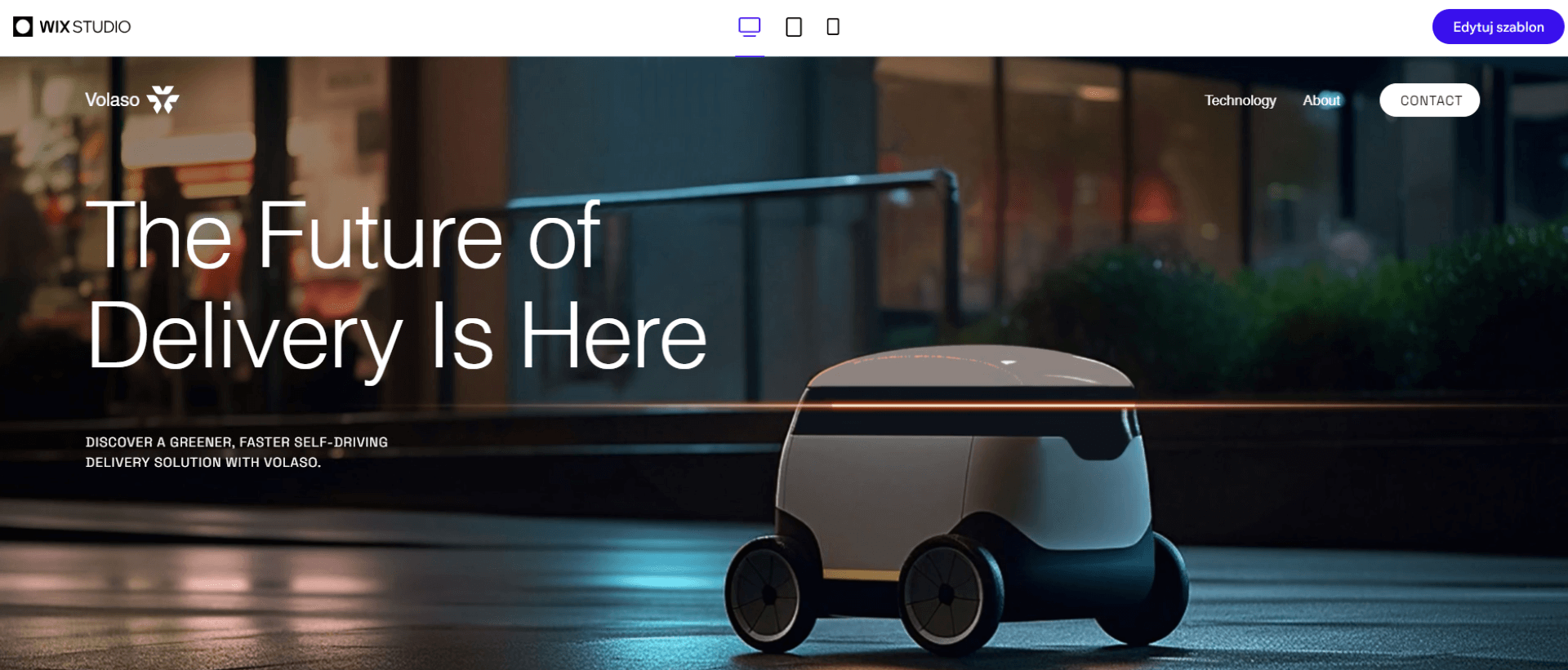 Wix - screenshot from the platform.