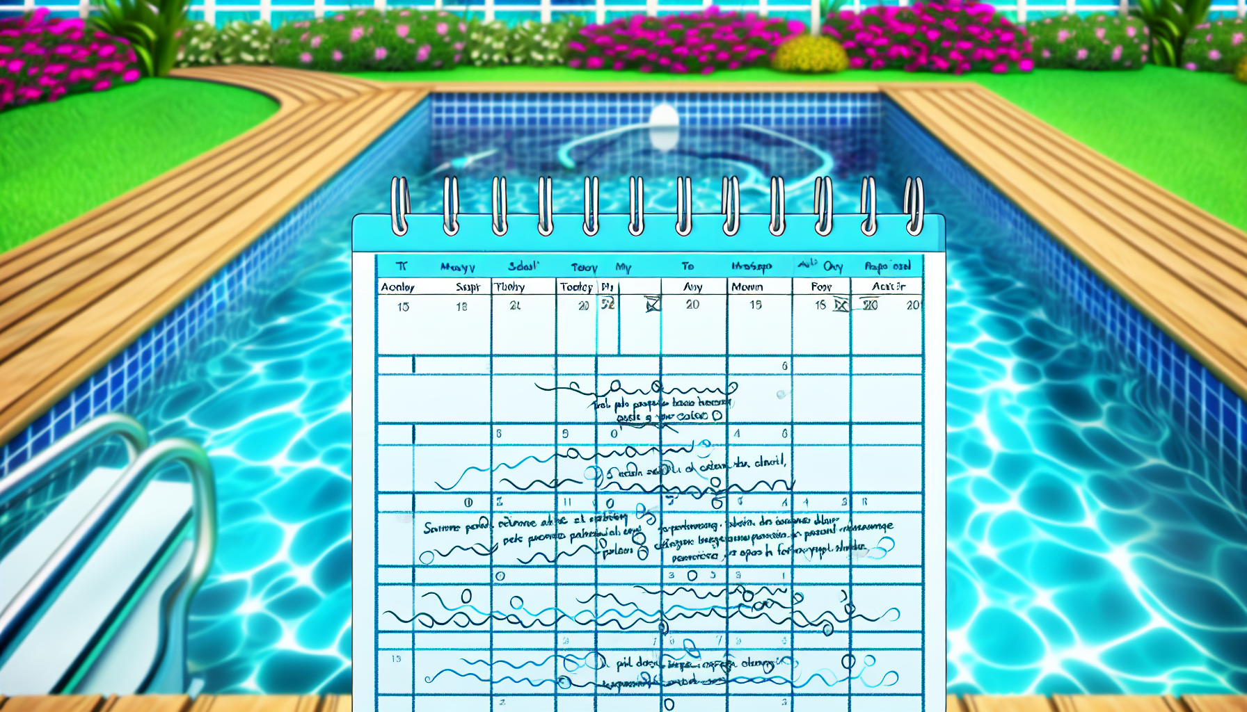 Timed pool shock treatment after heavy pool usage